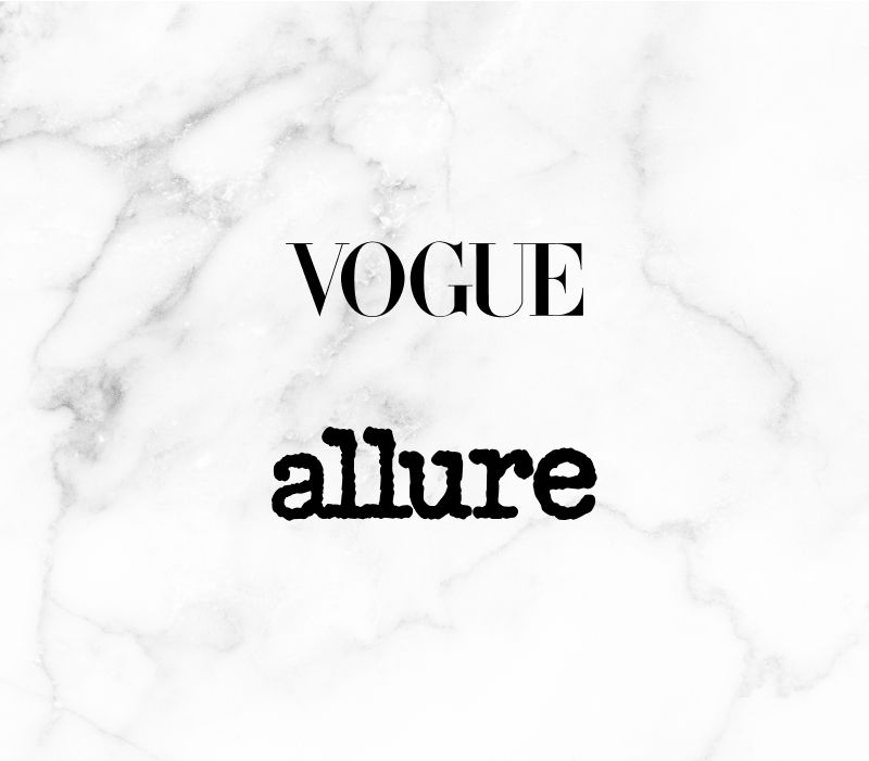 Vogue magazine cover with the word allure