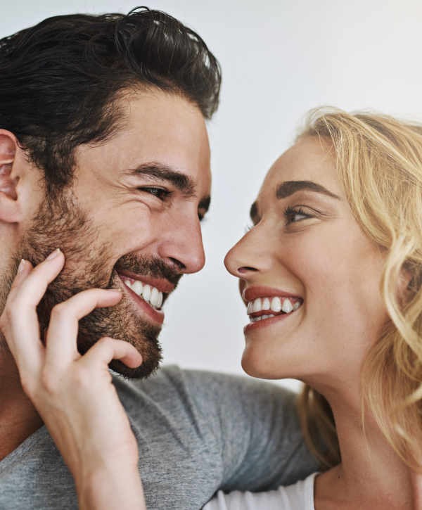 Close-up of a woman with natural makeup.