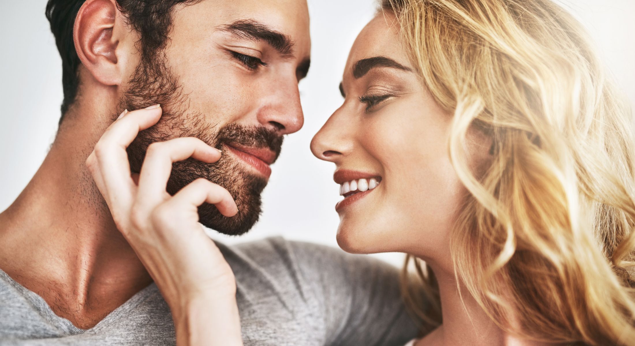 Couple sharing a tender moment together.